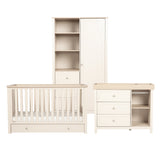 Bebe & Beyond Wanderer Cot Bed, Wardrobe & Dresser 3 Piece Nursery Furniture Set - Cashmere & Oak 6