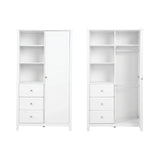 Bebe & Beyond Wanderer Cot Bed, Wardrobe & Dresser 3 Piece Nursery Furniture Set - White 11
