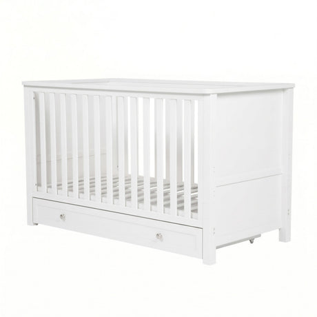 Bebe & Beyond Wanderer Cot Bed, Wardrobe & Dresser 3 Piece Nursery Furniture Set - White 13