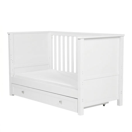 Bebe & Beyond Wanderer Cot Bed, Wardrobe & Dresser 3 Piece Nursery Furniture Set - White 18