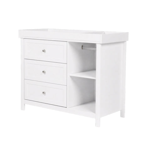 Bebe & Beyond Wanderer Cot Bed, Wardrobe & Dresser 3 Piece Nursery Furniture Set - White 23