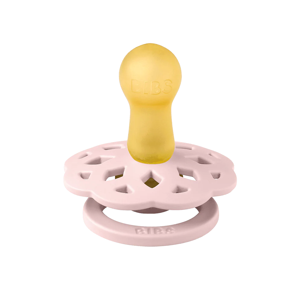 BIBS Boheme Round Latex Pacifiers Size 2 – Ivory & Blush (2 Pack)