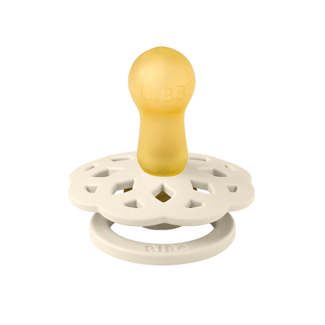 BIBS Boheme Round Latex Pacifiers Size 2 – Ivory & Blush (2 Pack)