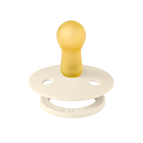 BIBS Colour Round Latex Pacifiers Size 2 – Ivory & Sage (2 Pack)
