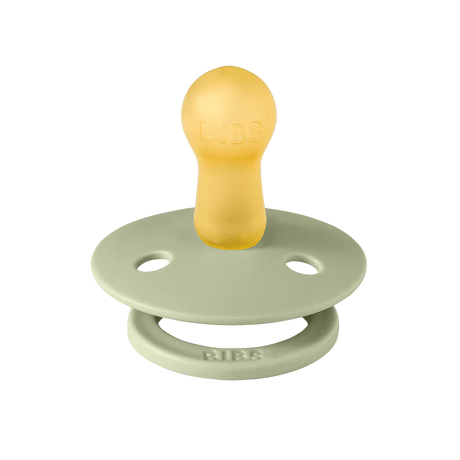 BIBS Colour Round Latex Pacifiers Size 1 – Sage & Hunter Green (2 Pack)