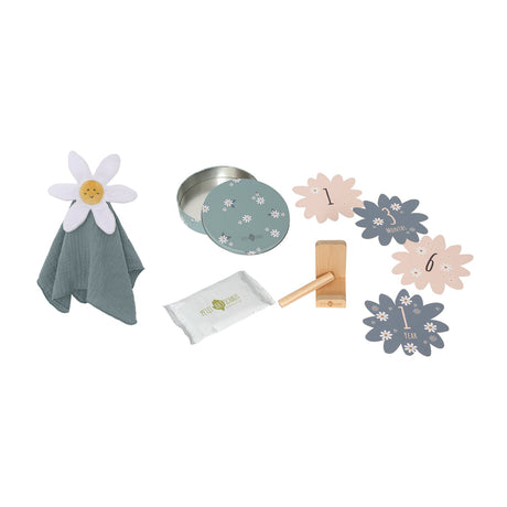 Petit Artichaut Baby Birth Keepsake Set - Daisy Blue
