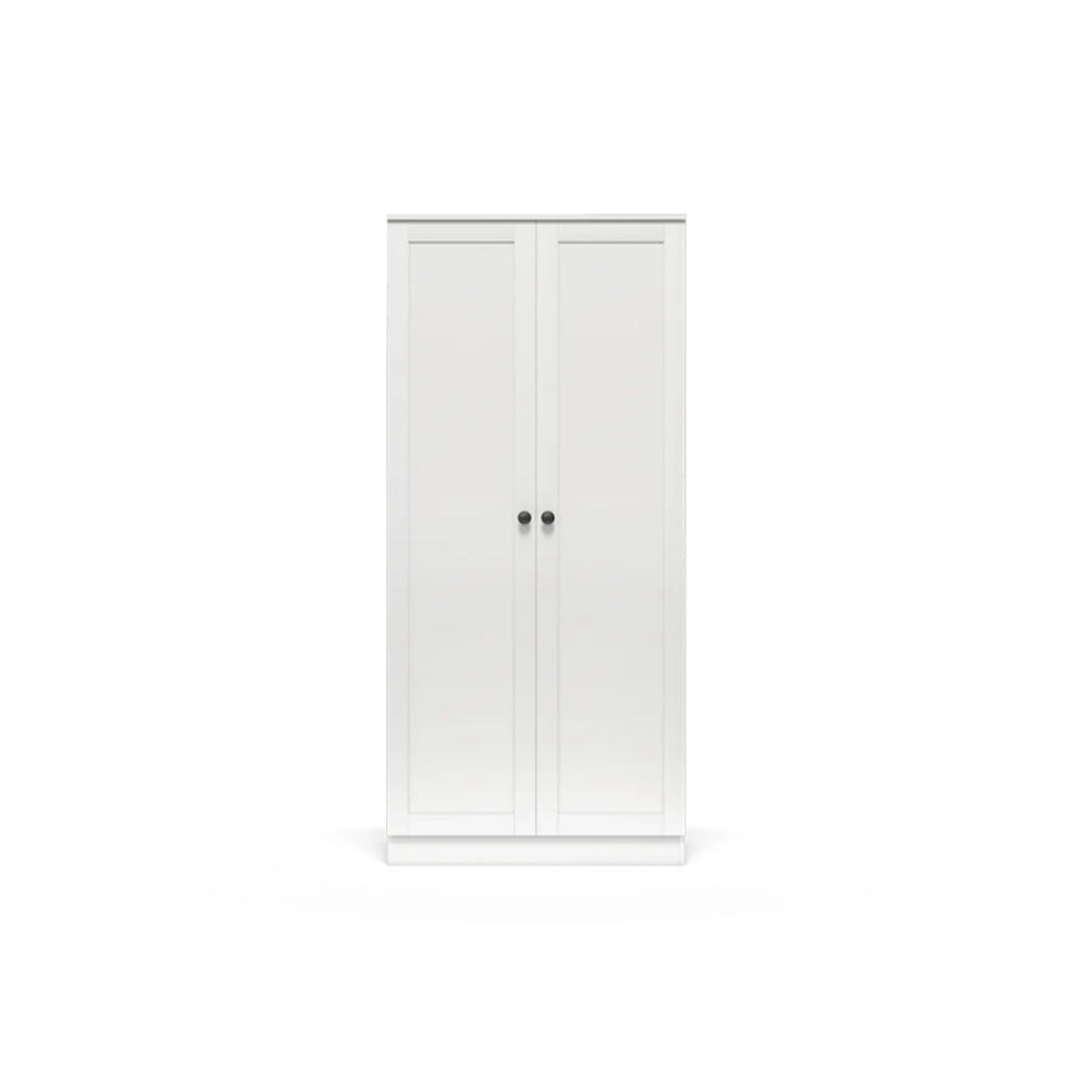 Silver Cross Bromley 3 Piece Nursery Furniture Set with Convertible Cot to Toddler Bed, Dresser & Wardrobe - White