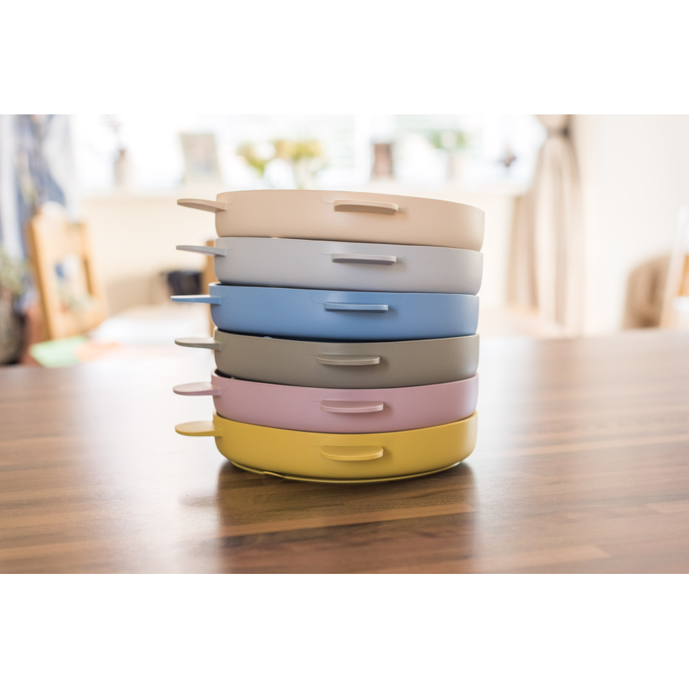 Callowesse Silicone Divided Suction Plate - Light Grey