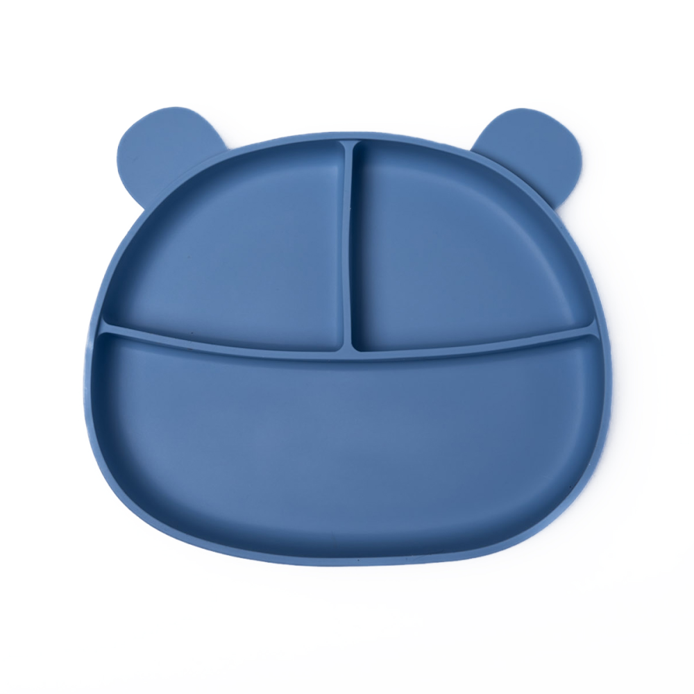 Silicone Divided Suction Plate Powder Blue