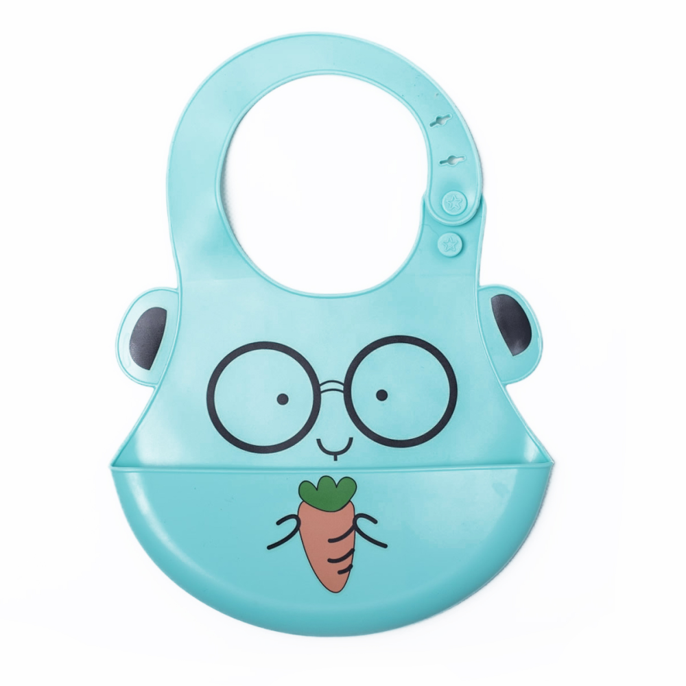 Callowesse Silicone Character Crumb Catcher Bib - Turquoise | BPA-Free ...