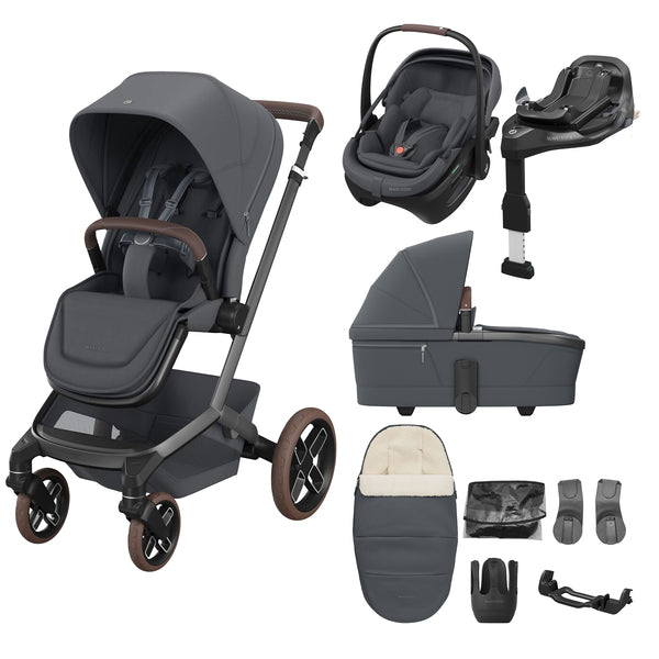 Maxi-Cosi Fame 2026 Ultimate Travel System With Coral Slide Pro And Slide Pro Base - Moon Graphite