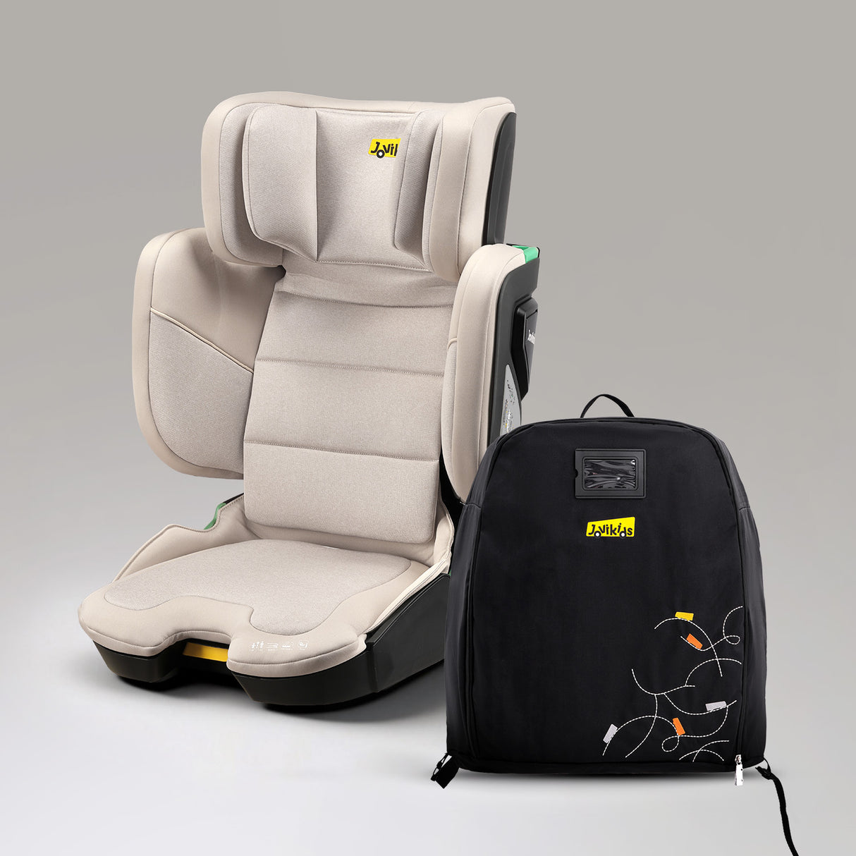 Jovikids Rober+ Folding High Back Booster - Milkstone