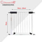 Callowesse Kuvasz Child & Pet Pressure Fit Safety Gate 76-83cm x H76cm - White 2