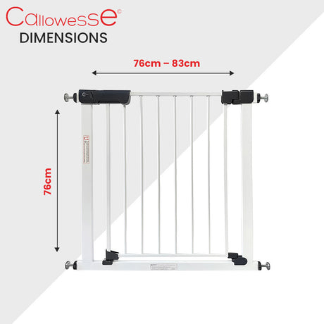 Callowesse Kuvasz Child & Pet Pressure Fit Safety Gate 76-83cm x H76cm - White 2