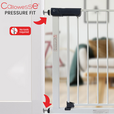 Callowesse Kuvasz Child & Pet Pressure Fit Safety Gate 76-83cm x H76cm - White 6