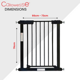 Callowesse Kuvasz Narrow Child & Pet Stair Gate 66-73cm x H76cm Suitable for Doors and Stairs - Black 2