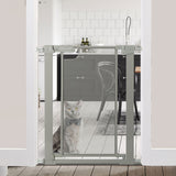 Callowesse Narrow Metal Mesh Child & Pet Safety Gate 62-69cm x H76cm - Ash Grey 2