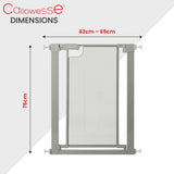Callowesse Narrow Metal Mesh Child & Pet Safety Gate 62-69cm x H76cm - Ash Grey 3