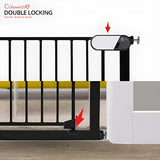 Callowesse Saluki Tall & Narrow Pressure Fit Child & Pet Safety Gate | 65-70cm x H96cm - Black 2