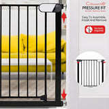 Callowesse Saluki Tall & Narrow Pressure Fit Child & Pet Safety Gate | 65-70cm x H96cm - Black 3