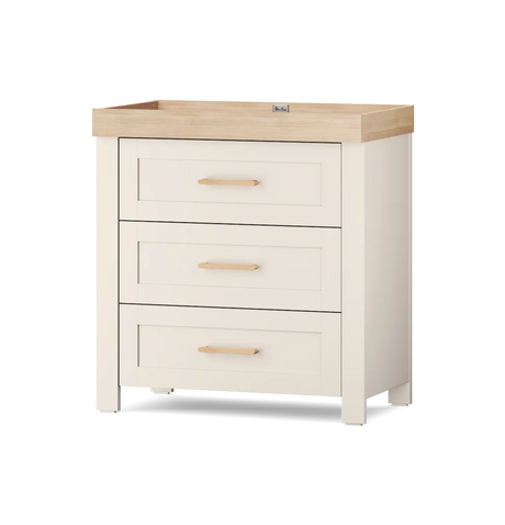 Silver Cross Seville 3 Piece Nursery Furniture Set with Convertible Cot to Toddler Bed, Dresser & Double Wardrobe