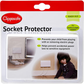 Clippasafe Double Electric Socket Cover - White 1