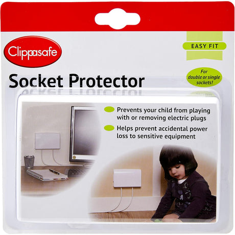 Clippasafe Double Electric Socket Cover - White 1