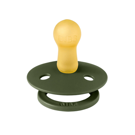 BIBS Colour Round Latex Pacifiers Size 1 – Sage & Hunter Green (2 Pack)
