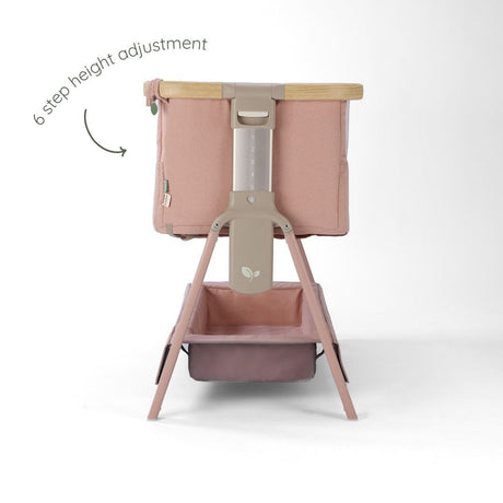 Tutti Bambini Cozee Air 2 Bedside Crib - Drifted Oak & Blush