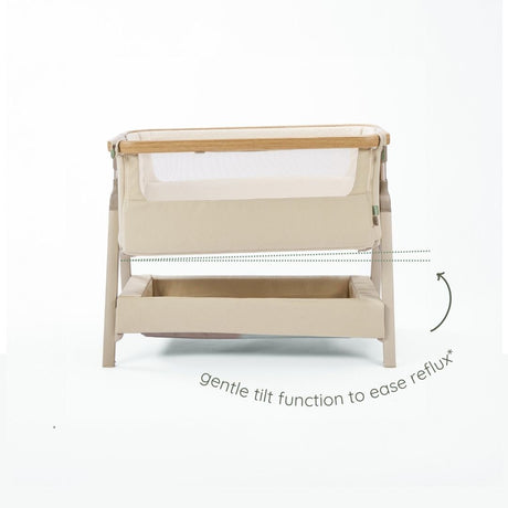 Tutti BambiniCozee Air 2 Bedside Crib - Toasted Oak & Sand
