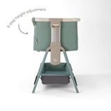 Tutti BambiniCozee Air 2 Bedside Crib - Whitewash & Kelp