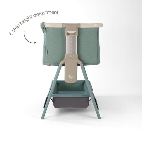 Tutti BambiniCozee Air 2 Bedside Crib - Whitewash & Kelp