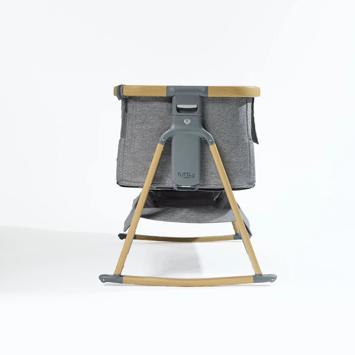 Tutti Bambini Cozee Air Bedside Crib - Oak & Charcoal