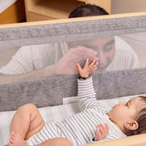 Tutti Bambini Cozee Air Bedside Crib - Oak & Charcoal