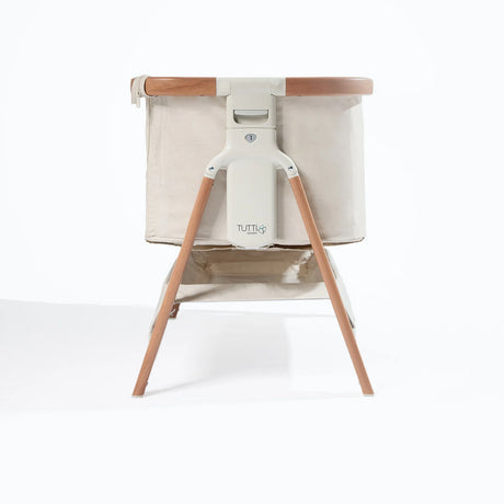 Tutti Bambini Cozee Bedside Crib - Scandinavian Walnut & Ecru