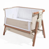 Tutti Bambini Cozee Air Bedside Crib - Scandinavian Walnut & Ecru