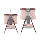 Tutti Bambini Cozee Luxe Bedside Crib - Walnut & Blush