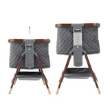 Tutti Bambini Cozee Luxe Bedside Crib - Walnut & Slate