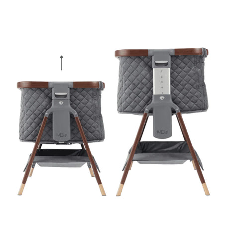Tutti Bambini Cozee Luxe Bedside Crib - Walnut & Slate