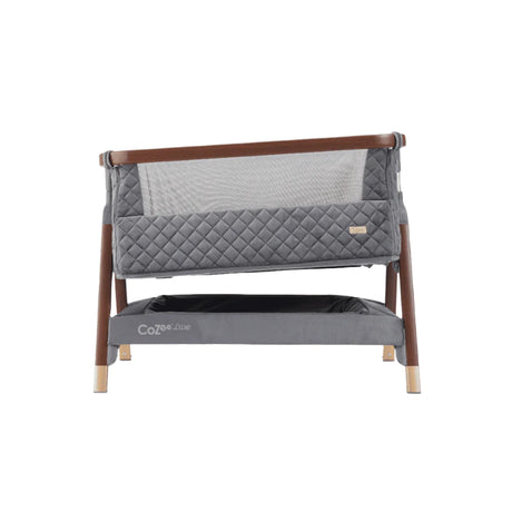 Tutti Bambini Cozee Luxe Bedside Crib - Walnut & Slate