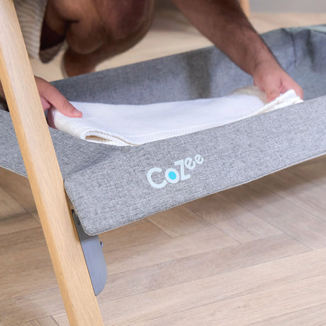 Tutti Bambini Cozee Bedside Crib - Oak & Charcoal
