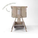 Tutti Bambini Cozee Sense Bedside Crib - Soft Walnut & Cocoa