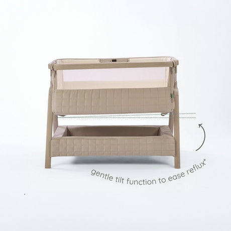 Tutti Bambini Cozee Sense Bedside Crib - Soft Walnut & Cocoa