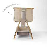 Tutti Bambini Cozee Sense Bedside Crib - Toasted Oak & Sand