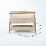 Tutti Bambini Cozee Sense Bedside Crib - Toasted Oak & Sand