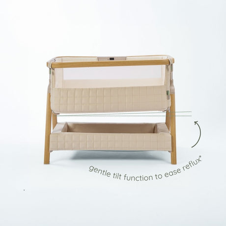 Tutti Bambini Cozee Sense Bedside Crib - Toasted Oak & Sand