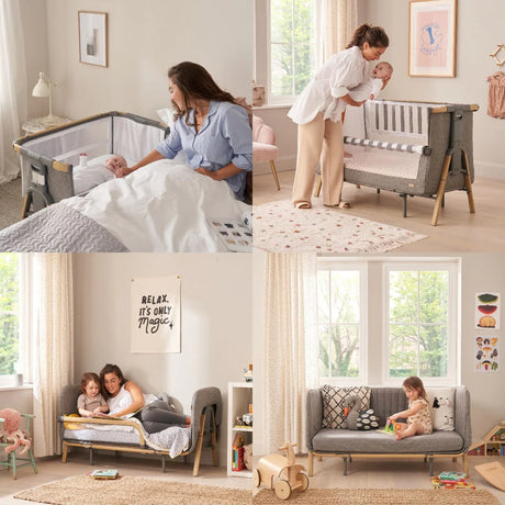 Tutti Bambini Cozee XL Complete Birth to 4 Years Bundle - Oak & Charcoal