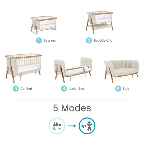 Tutti Bambini Cozee XL Complete Birth to 4 Years Bundle - Scandinavian Walnut & Ecru