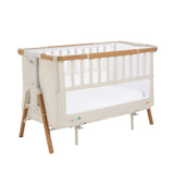 Tutti Bambini Cozee XL Bedside Crib & Cot - Scandinavian Walnut & Ecru