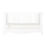 CuddleCo Clara 3 Piece Nursery Furniture Set with Cot Bed, Dresser and Wardrobe - White